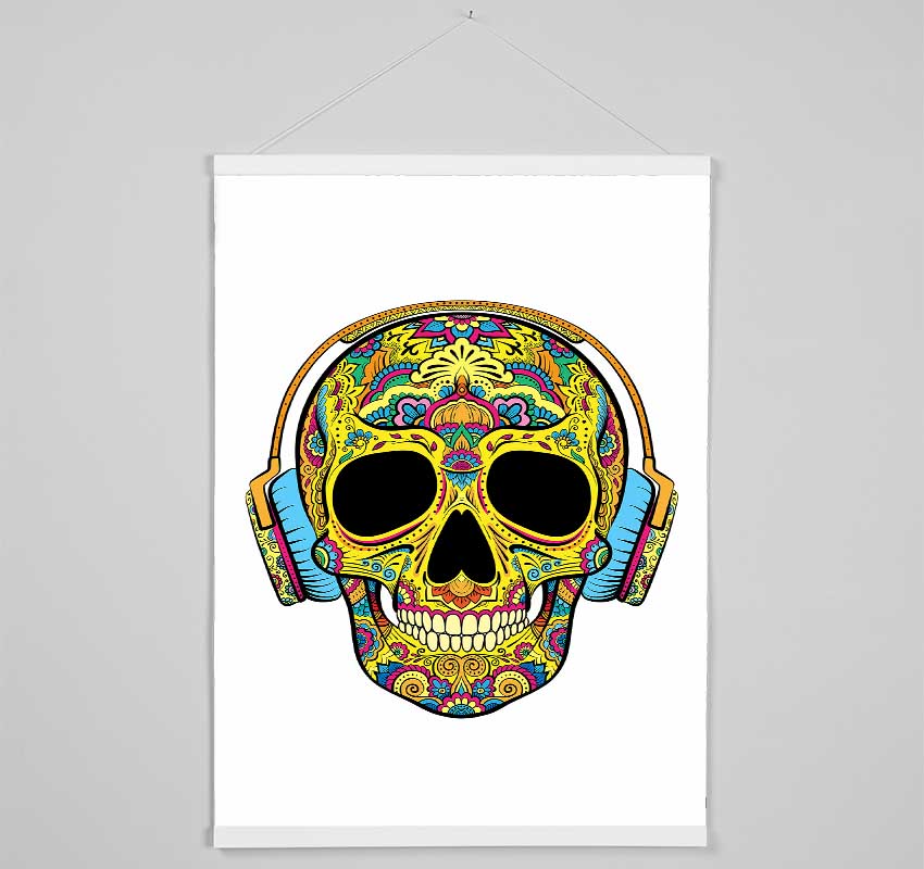 Headphones Skull Hanging Poster - Wallart-Direct UK