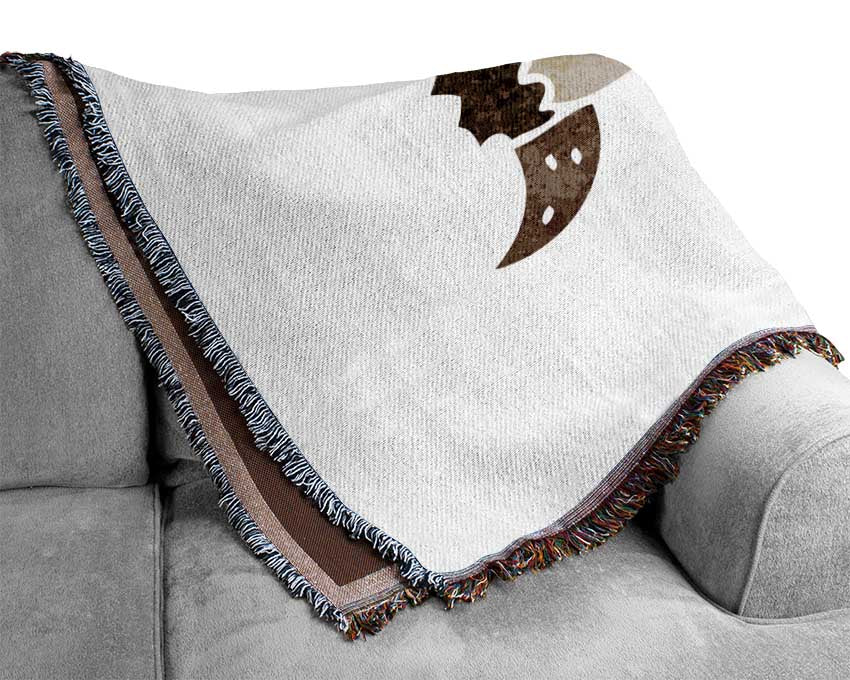 Sitting Cow Woven Blanket