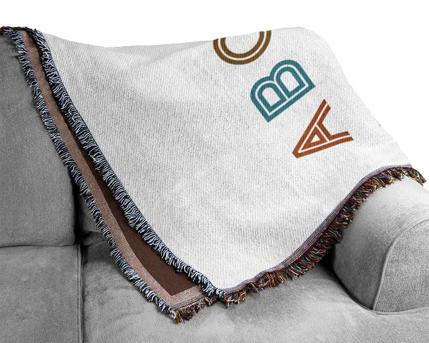 Alphabet Colours Woven Blanket