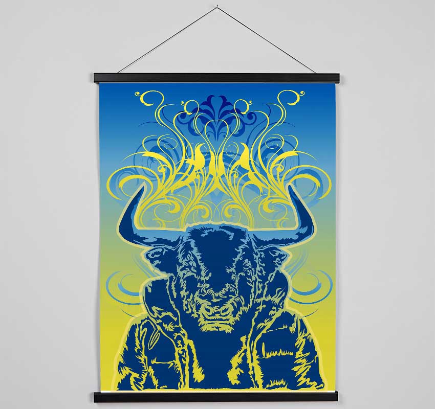 Cool Bull Hanging Poster - Wallart-Direct UK