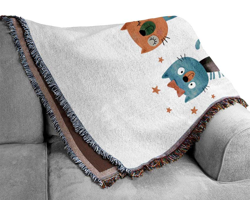 Funny Animals Woven Blanket