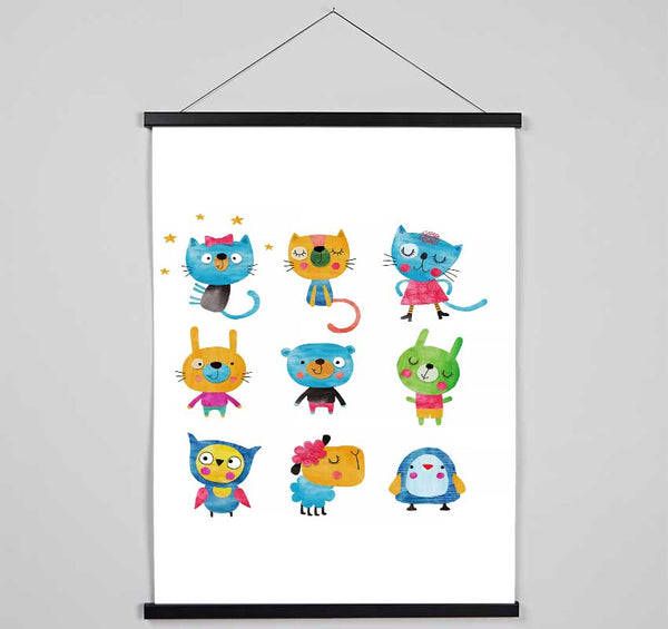 Funny Animals Hanging Poster - Wallart-Direct UK