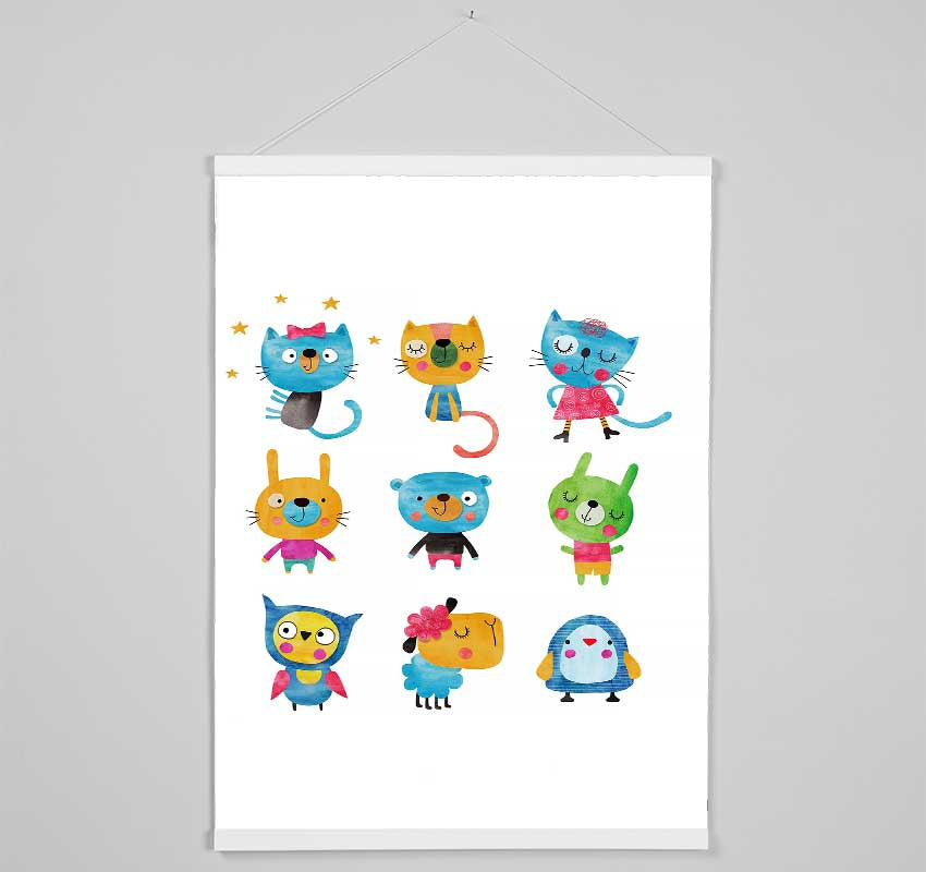 Funny Animals Hanging Poster - Wallart-Direct UK