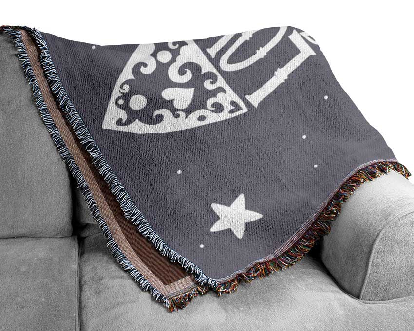 Rocket Love You To The Moon Woven Blanket