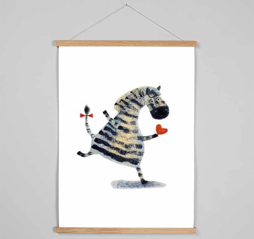 Dancing Zebra Love Hanging Poster - Wallart-Direct UK