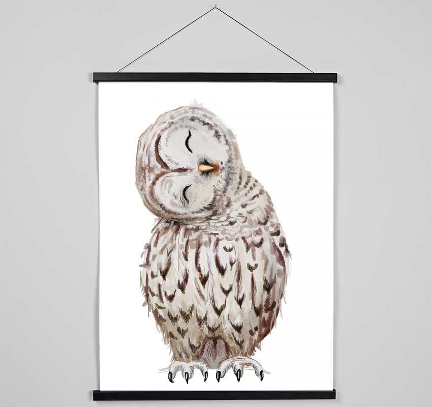 Owl Feathers Hanging Poster - Wallart-Direct UK