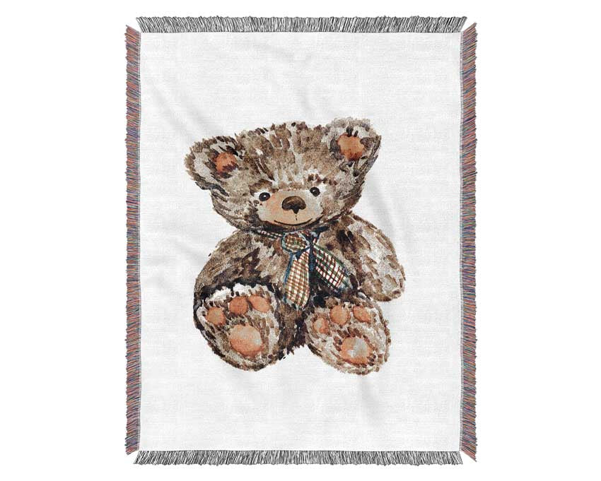 Teady Bear Tie Woven Blanket