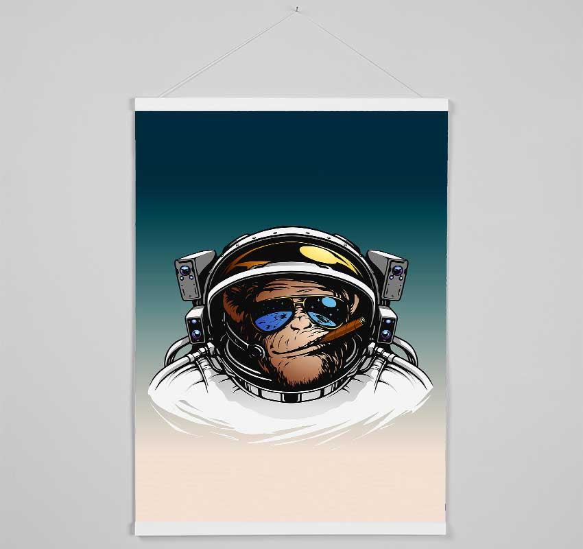 Astronaut Monkey Hanging Poster - Wallart-Direct UK