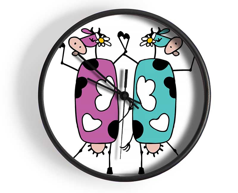 Dancing Cows Clock - Wallart-Direct UK