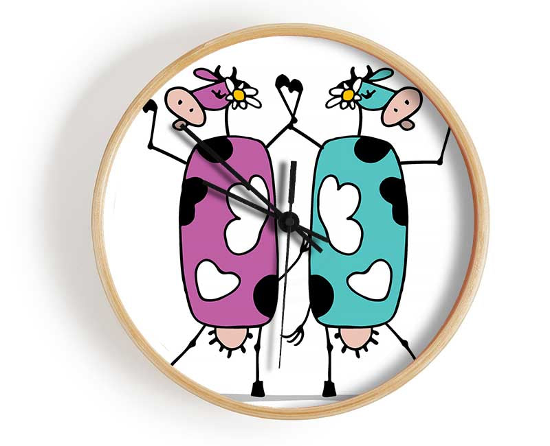 Dancing Cows Clock - Wallart-Direct UK