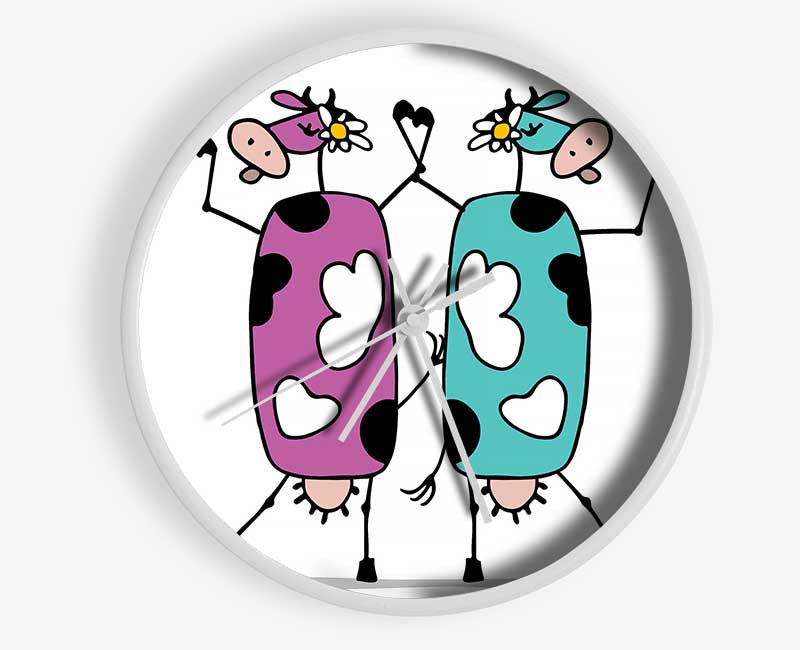 Dancing Cows Clock - Wallart-Direct UK