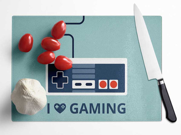 I Love Gaming Glass Chopping Board