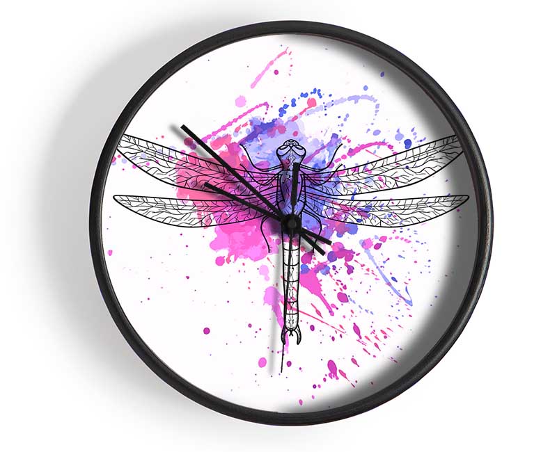 Dragonfly Splash Clock - Wallart-Direct UK