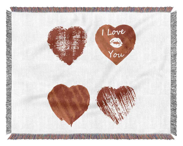 I Love You 1 Woven Blanket