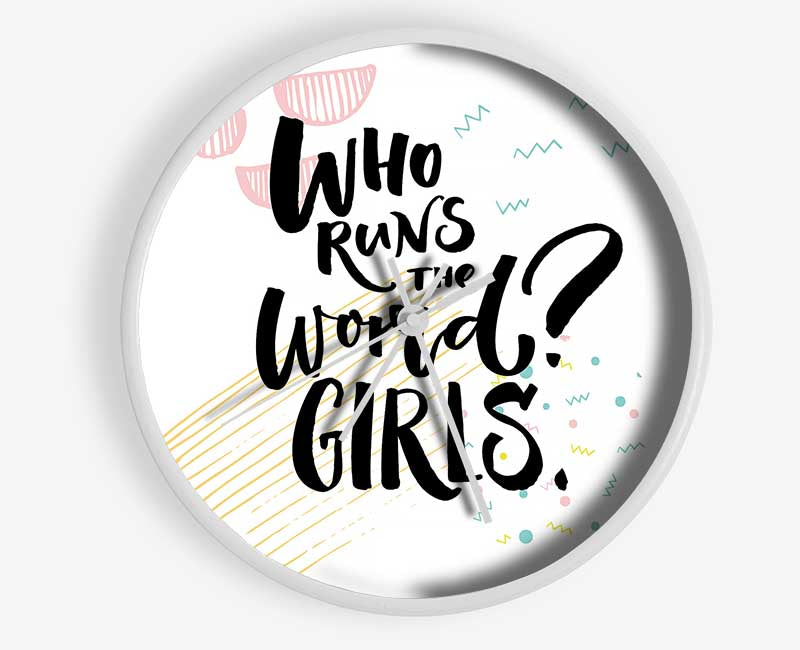 Who Runs The World Girls 1 Clock - Wallart-Direct UK