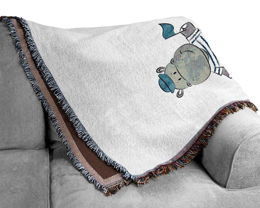 Hippo Love Woven Blanket