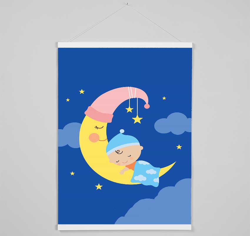 Snuggled To The Moon Hanging Poster - Wallart-Direct UK