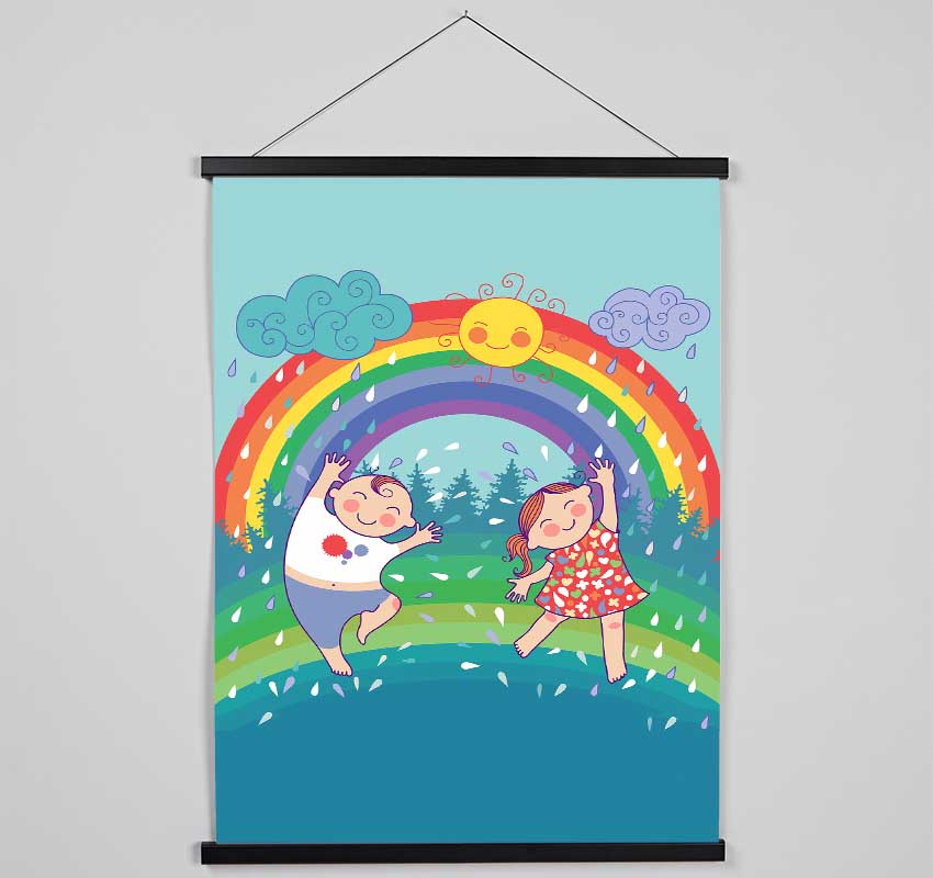 Rainbow Kids Hanging Poster - Wallart-Direct UK