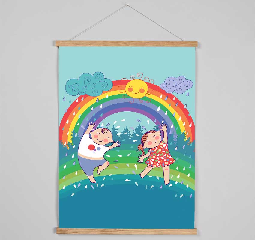 Rainbow Kids Hanging Poster - Wallart-Direct UK