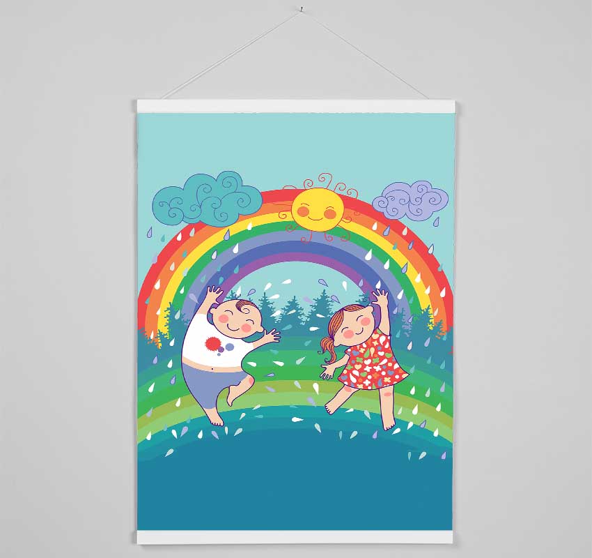 Rainbow Kids Hanging Poster - Wallart-Direct UK