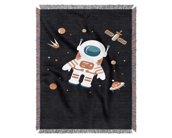 Rocket Boy Woven Blanket