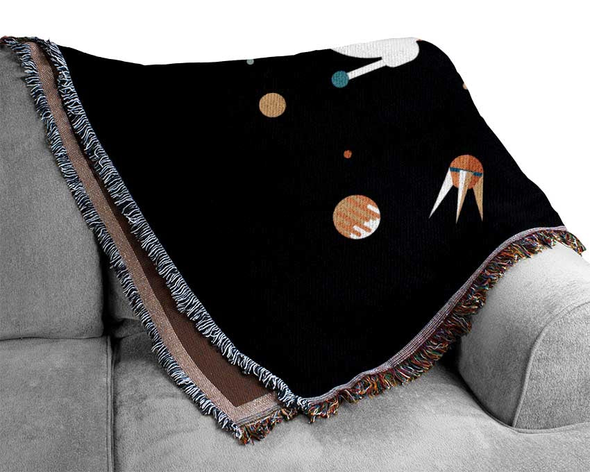 Rocket Boy Woven Blanket