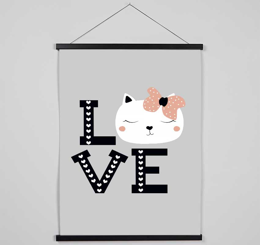 Love Cat Hanging Poster - Wallart-Direct UK