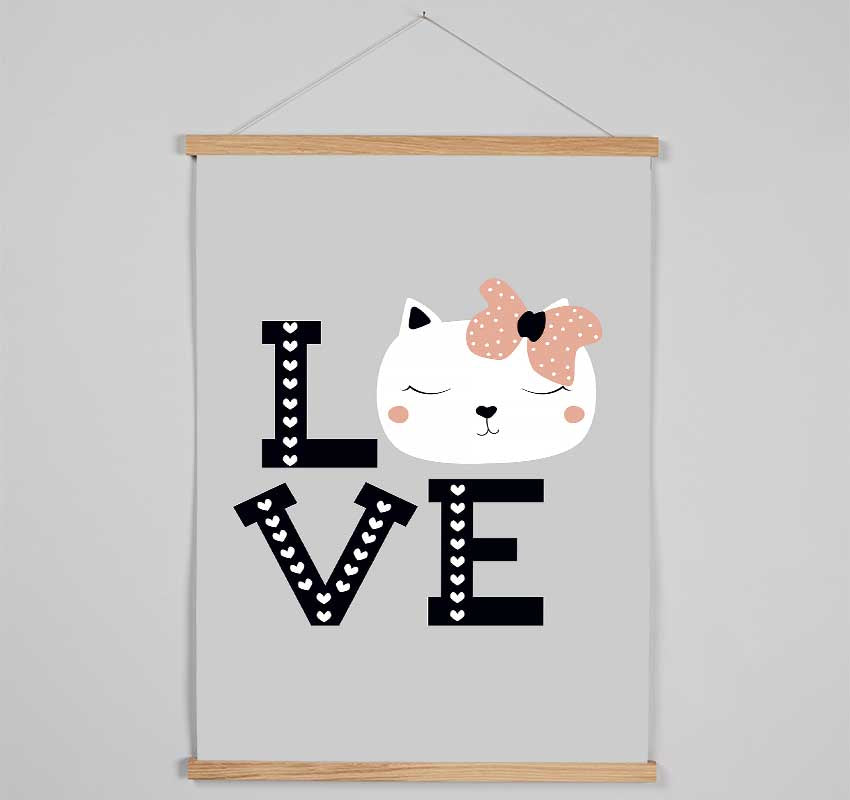 Love Cat Hanging Poster - Wallart-Direct UK