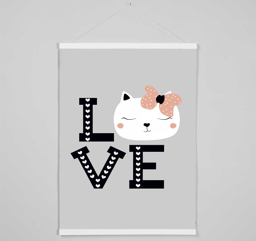 Love Cat Hanging Poster - Wallart-Direct UK