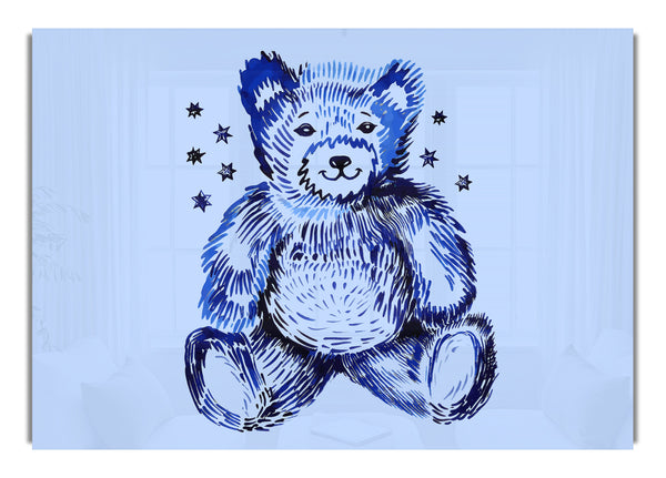 Blaue Teddybärsterne