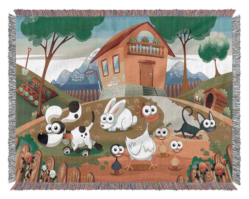 Animal Farm Fun Woven Blanket