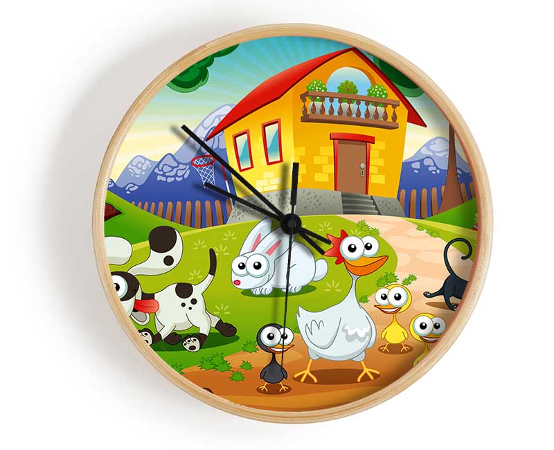 Animal Farm Fun Clock - Wallart-Direct UK