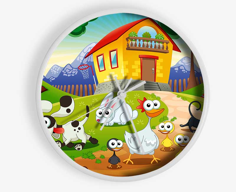 Animal Farm Fun Clock - Wallart-Direct UK