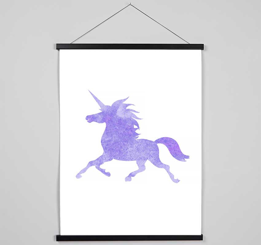 Purple Unicorn Hanging Poster - Wallart-Direct UK