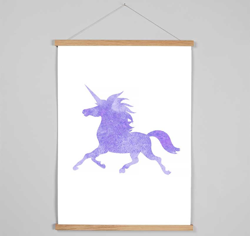 Purple Unicorn Hanging Poster - Wallart-Direct UK