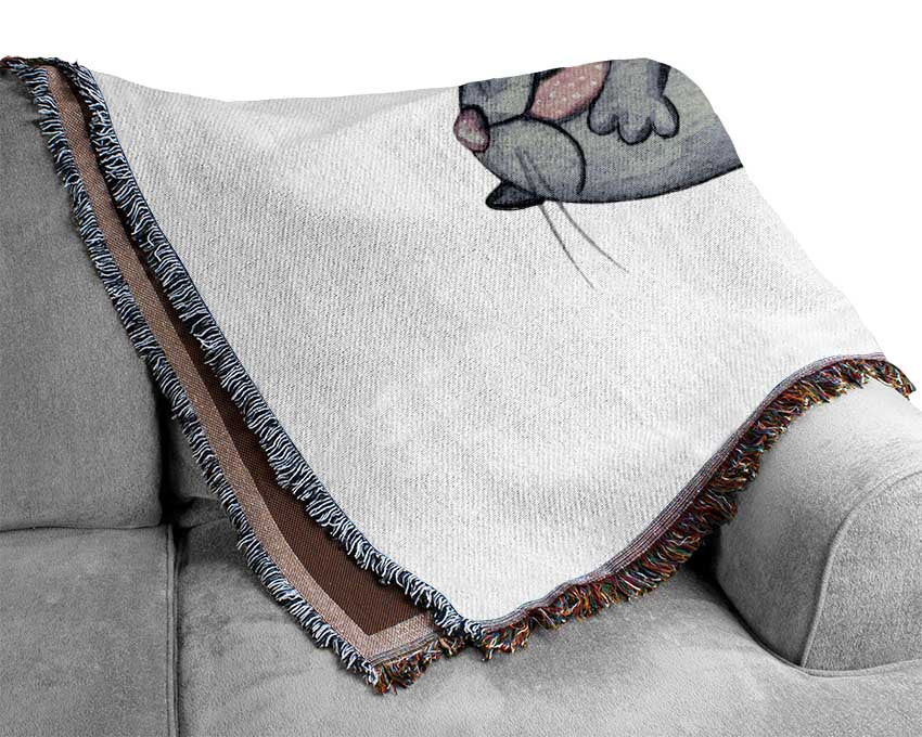 Happy Cat Woven Blanket