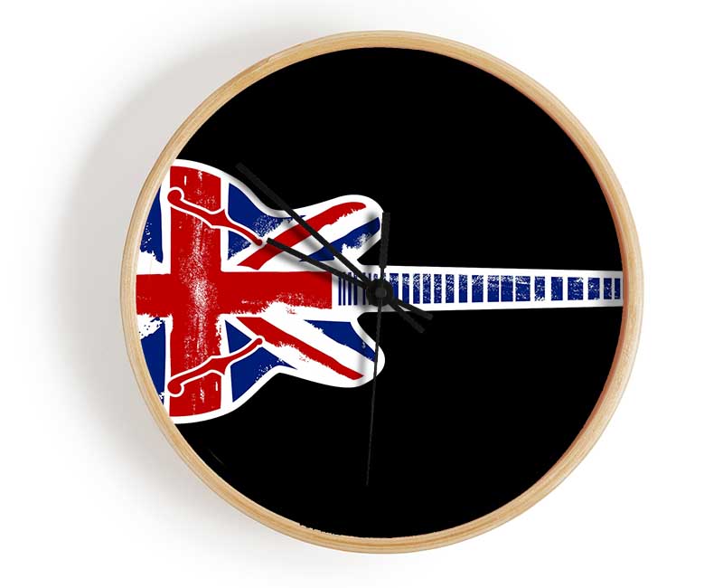 Guitar British Flag Clock - Wallart-Direct UK