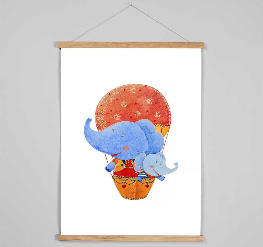 Elephant Balloon Ride Hanging Poster - Wallart-Direct UK