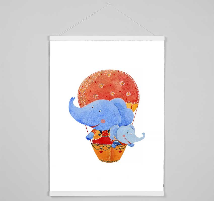 Elephant Balloon Ride Hanging Poster - Wallart-Direct UK