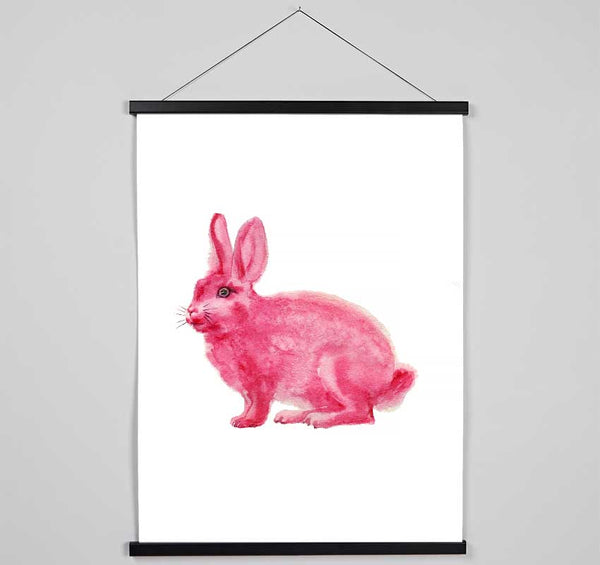 Pink Rabbit Love Hanging Poster - Wallart-Direct UK