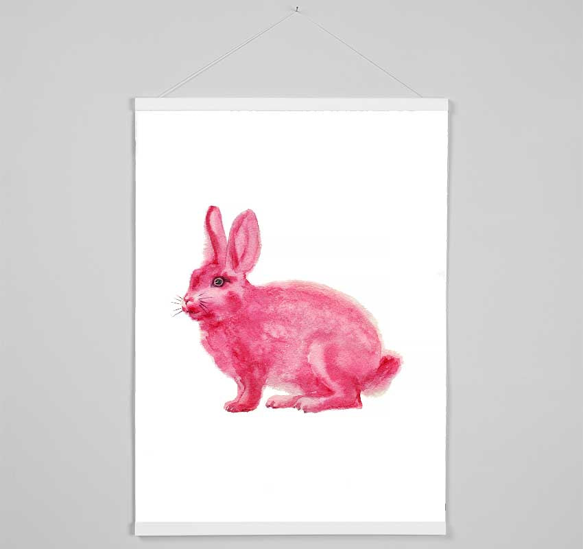 Pink Rabbit Love Hanging Poster - Wallart-Direct UK