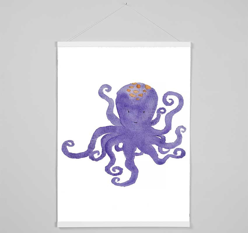 Purple Octopus Hanging Poster - Wallart-Direct UK