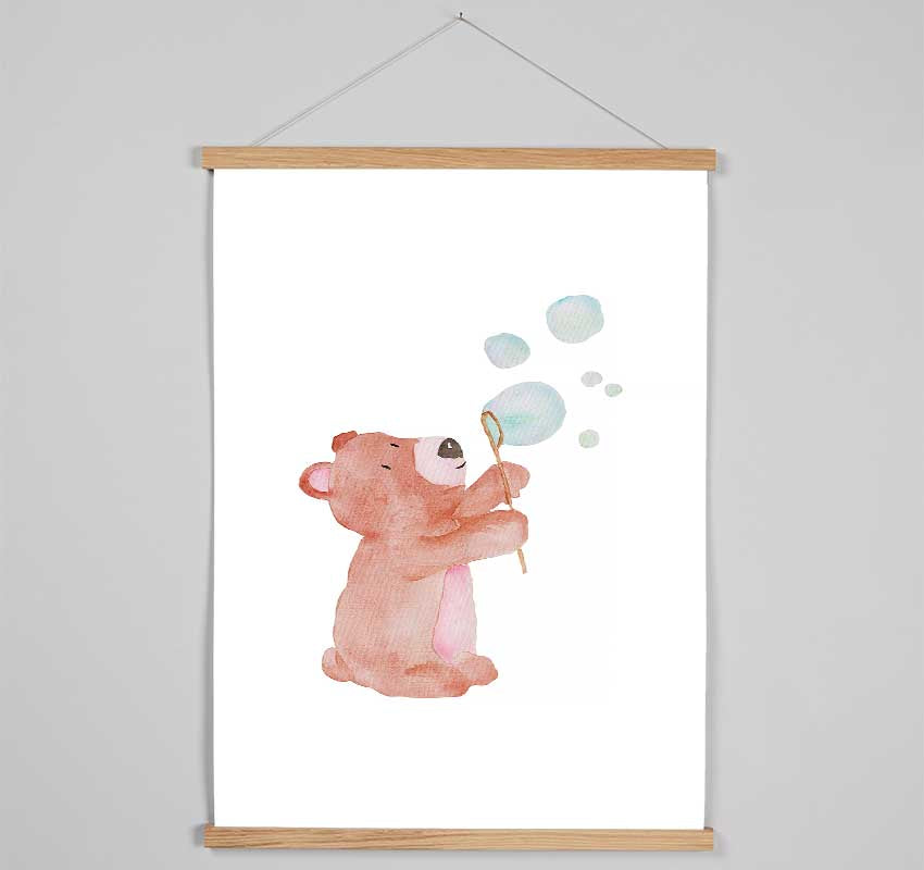 Bear Bubble Love Hanging Poster - Wallart-Direct UK