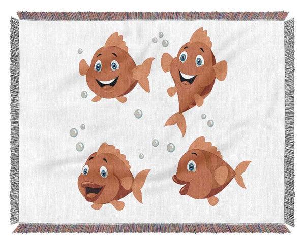 Goldfish Love 1 Woven Blanket