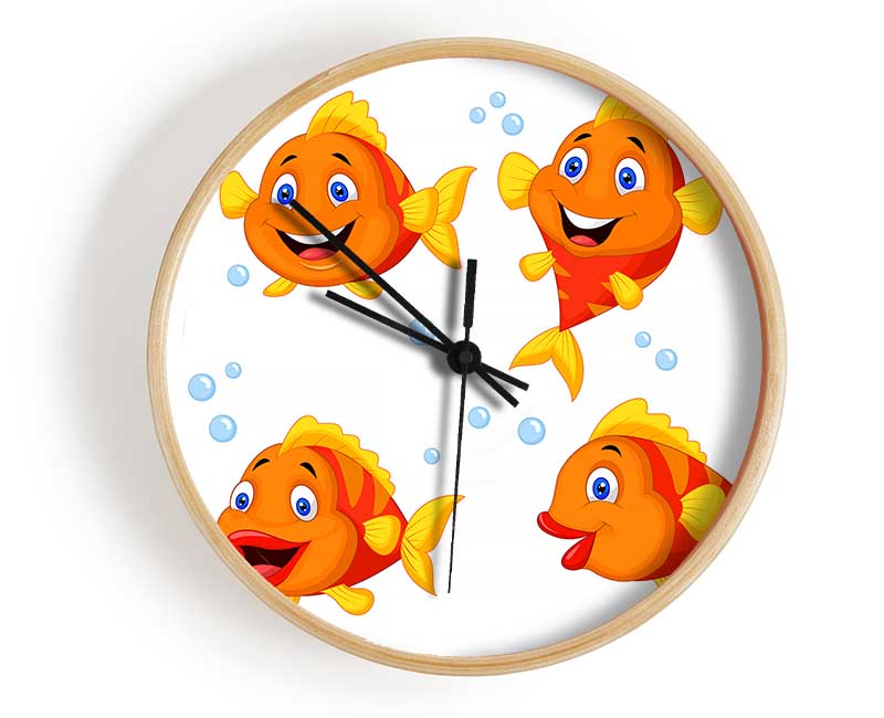 Goldfish Love 1 Clock - Wallart-Direct UK