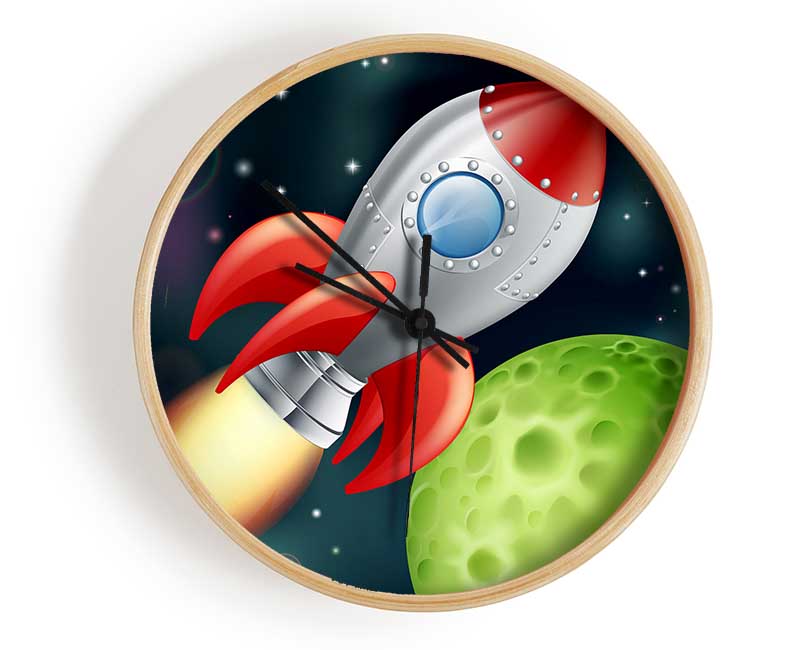 Spaceship Planets Clock - Wallart-Direct UK