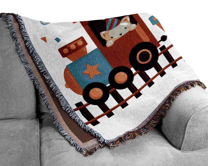 Party Train Woven Blanket