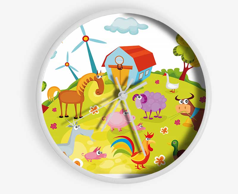 Farm Animals Clock - Wallart-Direct UK