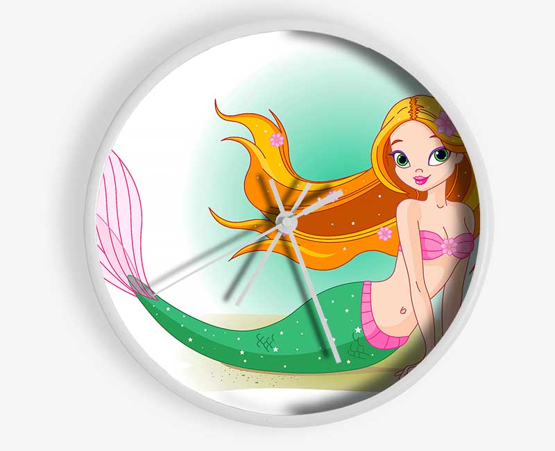 Pretty Mermaid Clock - Wallart-Direct UK