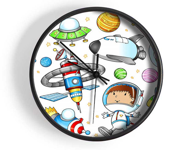 Space Kid Clock - Wallart-Direct UK